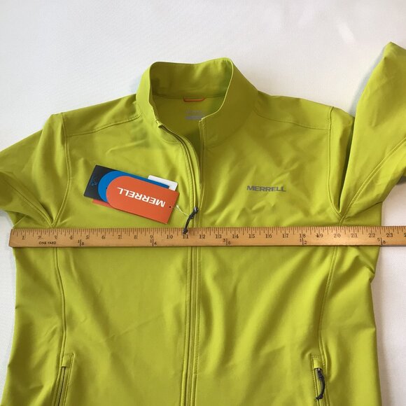 NWT Merrell Jacket Full Zip Softshell Yellow-Green Men's Medium - Picture 12 of 14